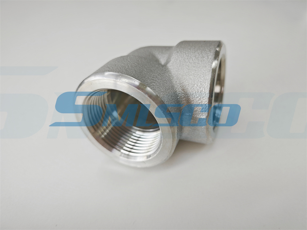 ASTM A182 B16.11 316L ELBOW 90 ° 1 1/4 '' สแตนเลสฟอร์จท่ออุตสาหกรรมเคมีภัณฑ์